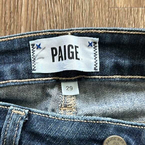 PAIGE Verdugo Crop Andrea Mid Rise Skinny Jeans Size 29 Medium Wash - Picture 5 of 7